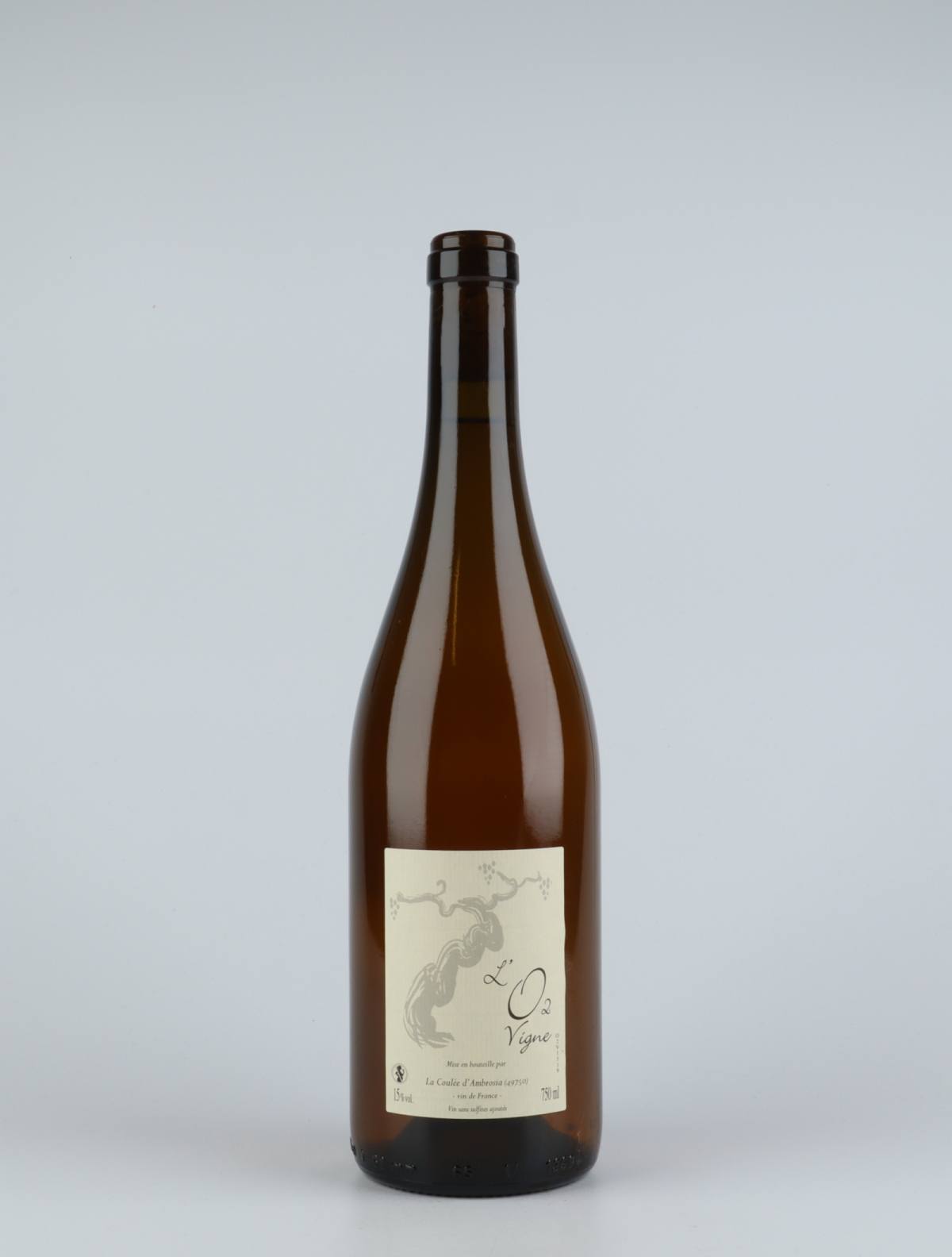 A bottle 2015 O2 Vigne White wine from Jean-Francois Chéné, Loire in France