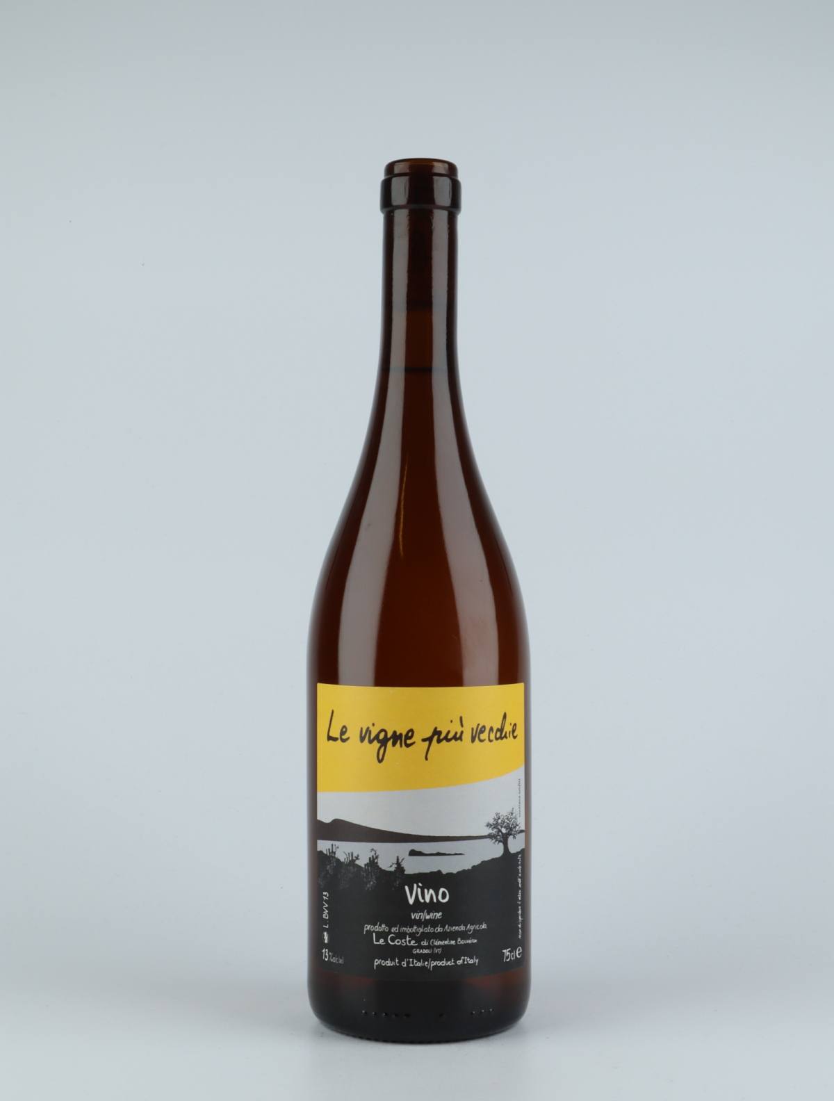 A bottle 2013 Le Vigne Piú Vecchie White wine from Le Coste, Lazio in Italy