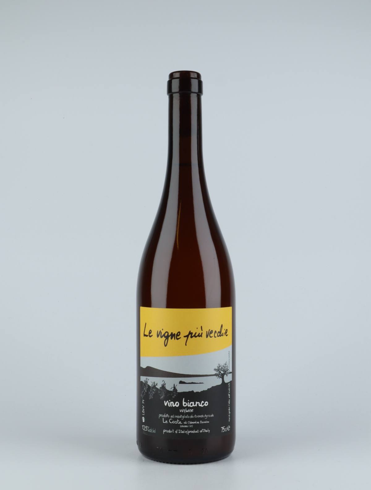 A bottle 2014 Le Vigne Piú Vecchie White wine from Le Coste, Lazio in Italy