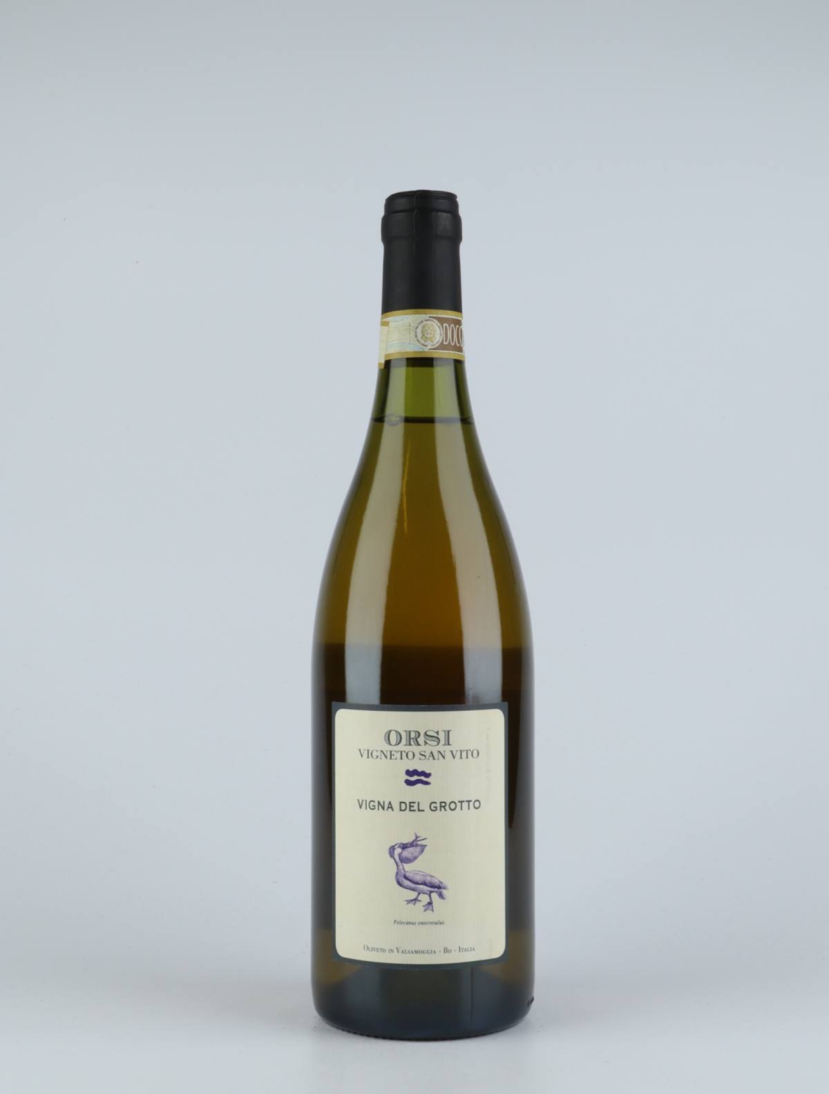 En flaske 2017 Vigna del Grotto Hvidvin fra Orsi - San Vito, Emilia-Romagna i Italien
