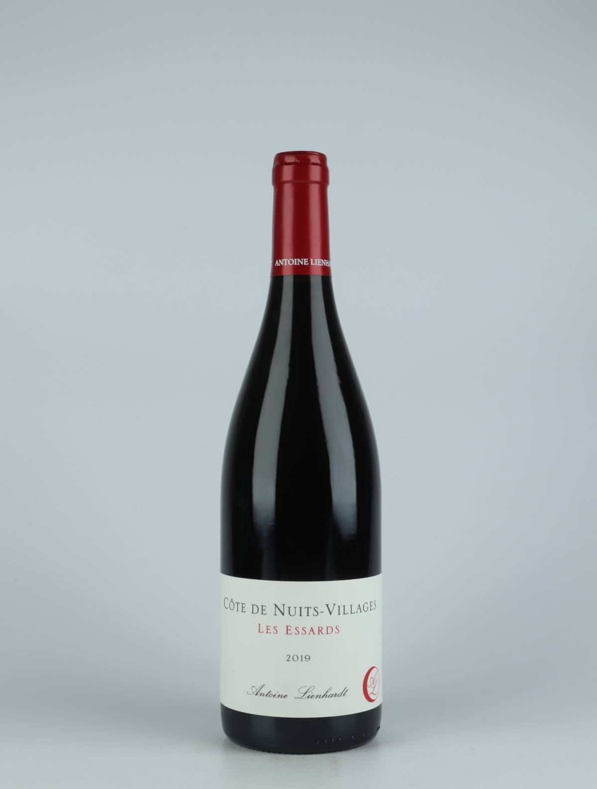 A bottle 2019 Côte de Nuits Villages - Les Essards Red wine from Antoine Lienhardt, Burgundy in France