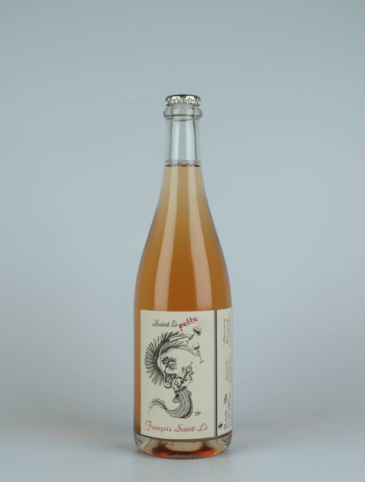 A bottle 2020 Saint-Lô Pet Rosé Sparkling from François Saint-Lô, Loire in France