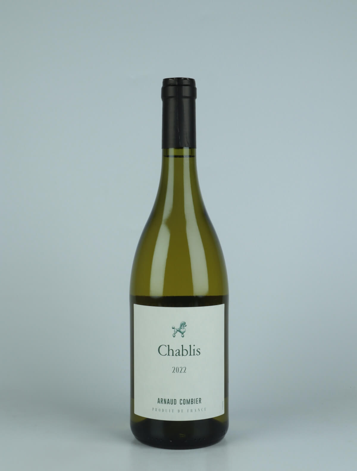 En flaske 2022 Chablis Hvidvin fra Arnaud Combier, Bourgogne i Frankrig