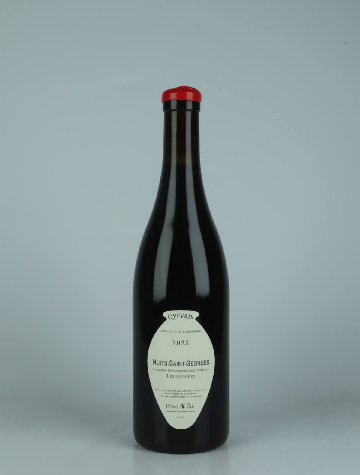 A bottle 2023 Nuits Saint Georges - Les Damodes - Qvevris Red wine from Frédéric Cossard, Burgundy in France