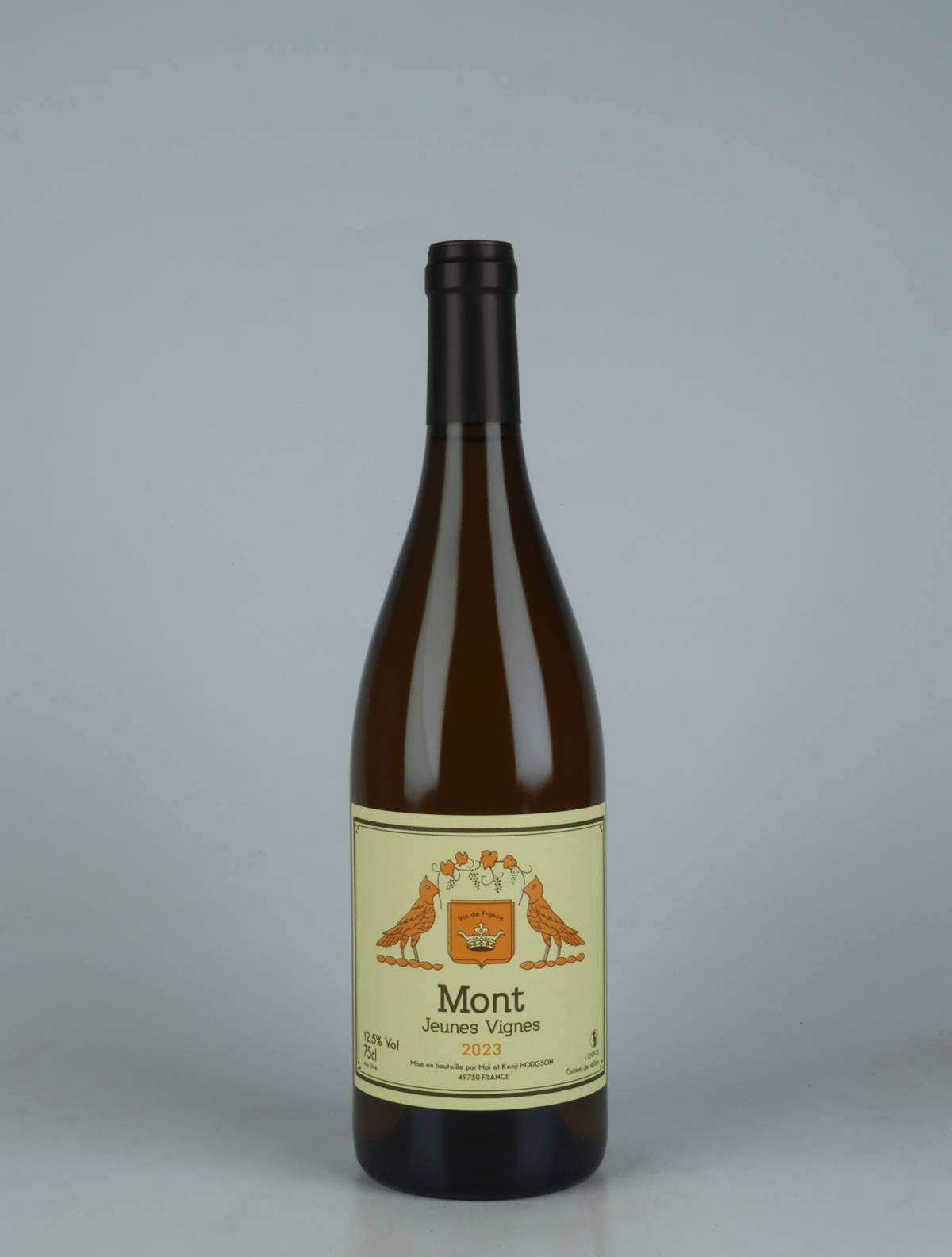 En flaske 2023 Mont - Jeunes Vignes Hvidvin fra Mai et Kenji Hodgson, Loire i Frankrig