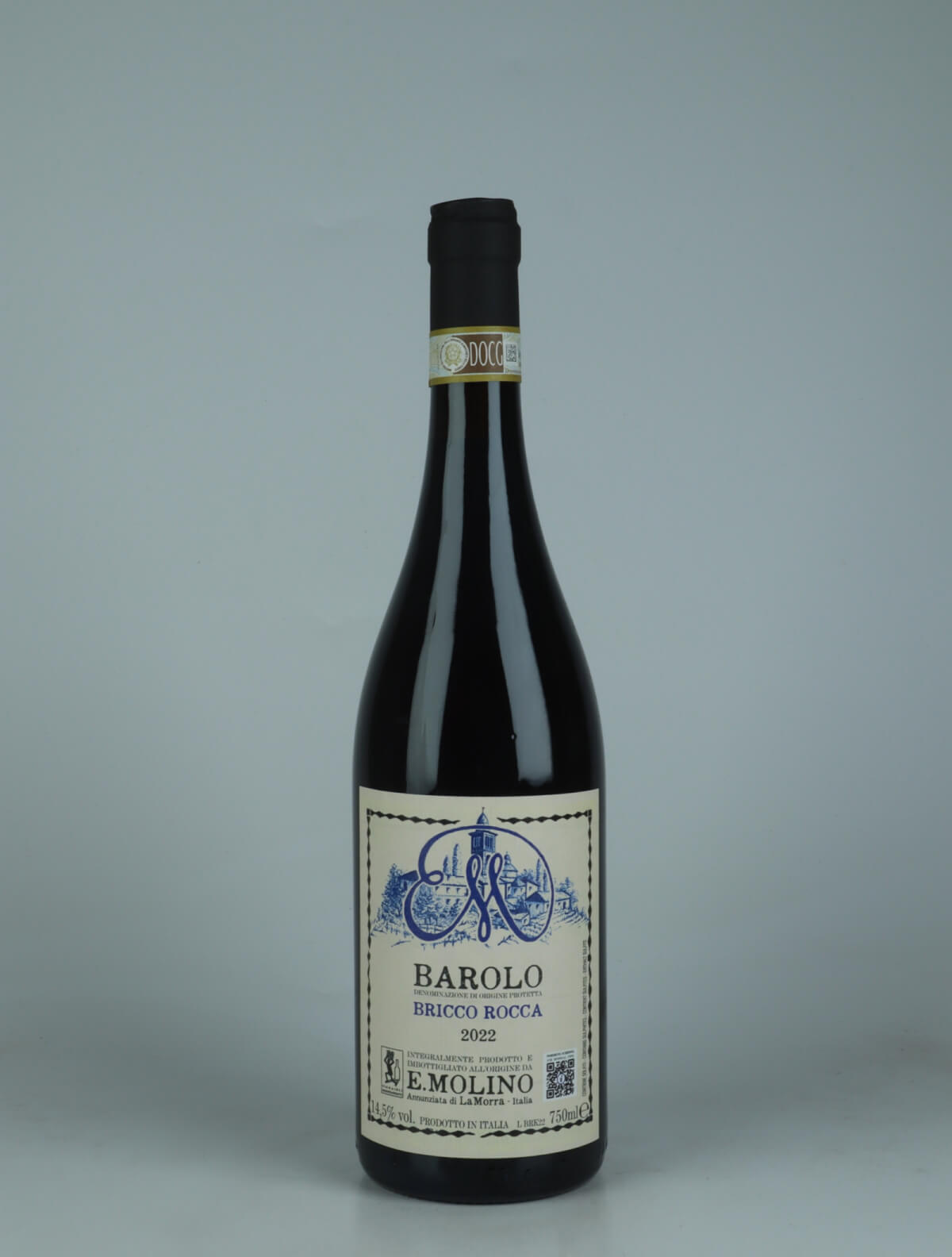 En flaske 2022 Barolo - Bricco Rocca Rødvin fra E. Molino, Piemonte i Italien