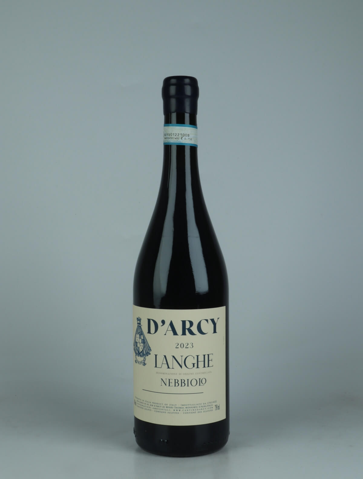 En flaske 2023 Langhe Nebbiolo Rødvin fra Azienda Agricola D'Arcy, Piemonte i Italien